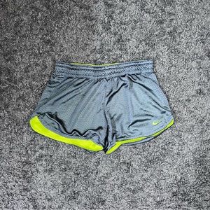 Women’s Nike Gray and Lime Running Shorts Size: XS